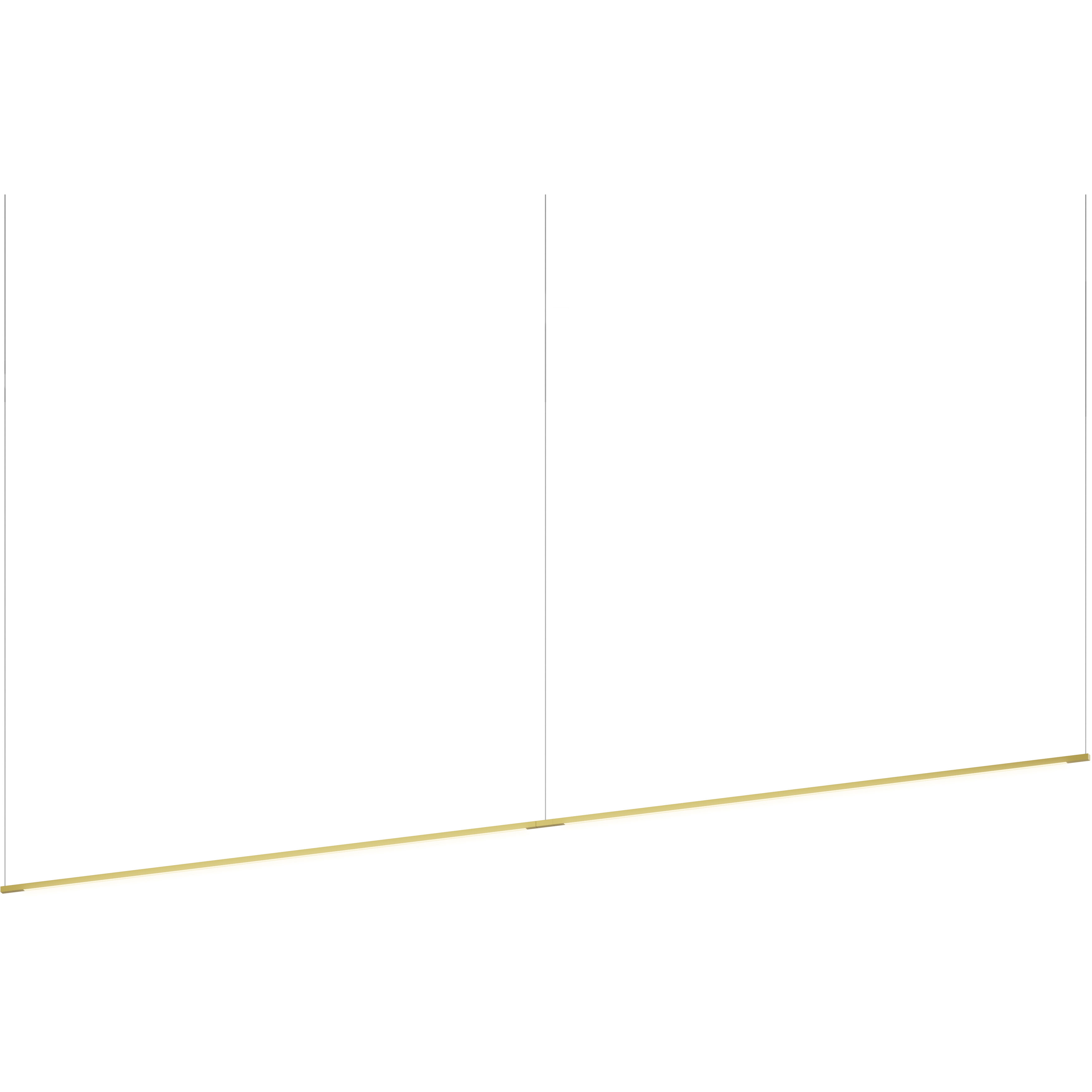 Z-Bar LED 0.5 inch Gold Pendant Ceiling Light, Linear